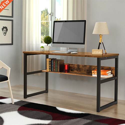 55.1nch Computer Desk Wth Bookshelf Modern Offce Desk Wt