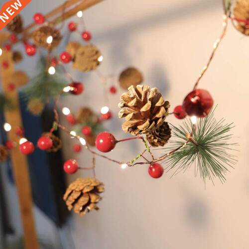 Chrstmas Strng Lghts Chrstmas Bell Pne-Needle Pne-Cone