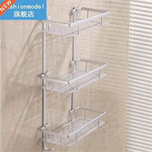 Wall Mounted Aluminium Bathroom Shower Shelves Bath Hol R