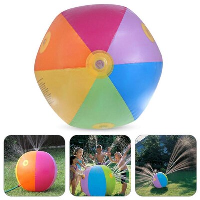 Newly Kids Fun Toys Ball Inflatable Water Spray Beach Ball