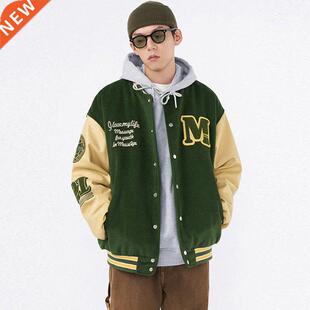 Vintage Baseball Jackets Men Women Harajuku Letter Embroider
