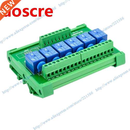 6 channels 9V 10A DIN rail mount Relay Module driver board