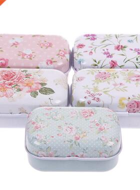 1Pc Cute Small Size Metal Storage Box Mini Tin Jewelry Stora