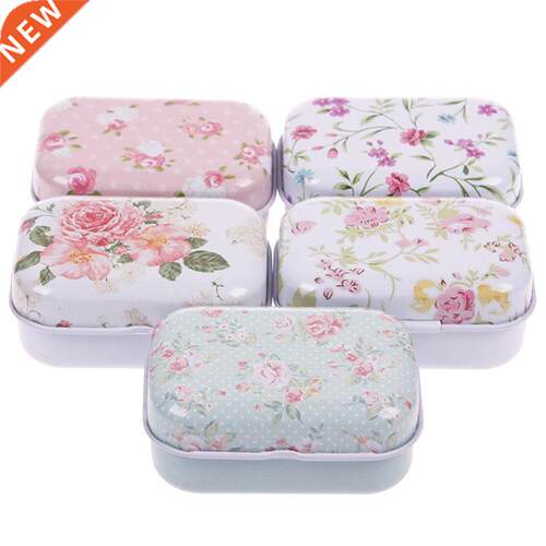 1Pc Cute Small Size Metal Storage Box Mini Tin Jewelry Stora