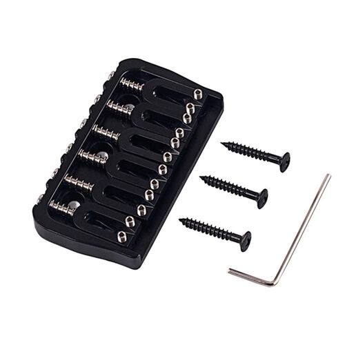 GA890 Durable Portable 6 Strings Saddle Black Bridge Electri