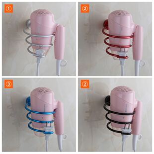 Innovative 5 Color Chrome Finish Wall Mounted Hair Dryer Sta