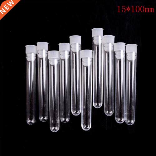 10pcs/lot 15*100mm Transparent Laboratory Test Tubes With Li