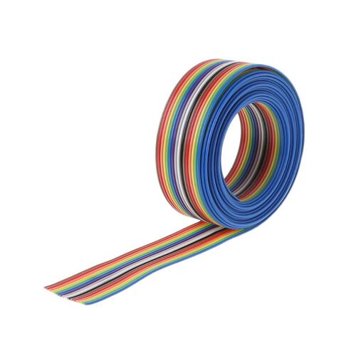 2M 16 Pin Flat IDC Ribbon Extension Cable Rainbow Wire with
