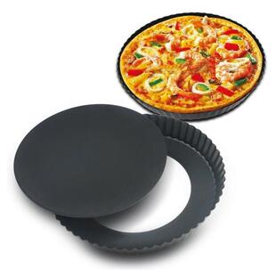 Round Pizza Plate Pizza Pan Dish Tray Non-Stick Mold Pastry