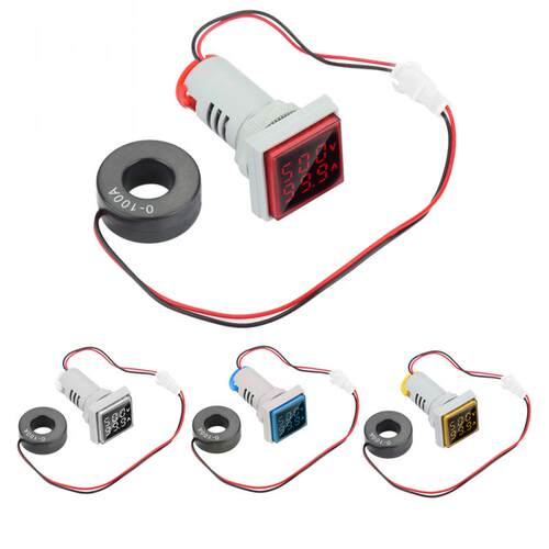 LED Digital Display AC Voltage Current Meter Indicator 22mm