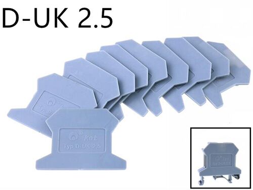 10pcs/lot D-UK2.5/1.5 END PLATE Din Rail Uneiversal screw ty