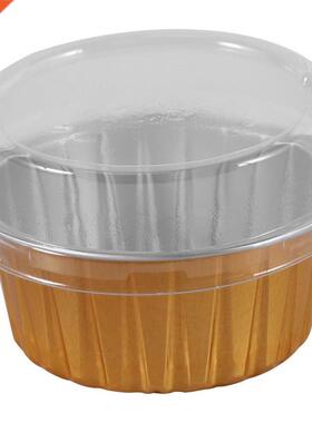 100Pcs Dsposable Alumnum Fol Bakng Cups Creme Brulee Des