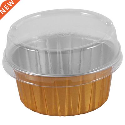 100Pcs Dsposable Alumnum Fol Bakng Cups Creme Brulee Des
