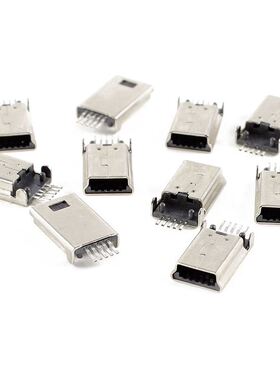 10pcs Mini USB Type B Male 180 Degree 5 Pin SMD SMT for Sold