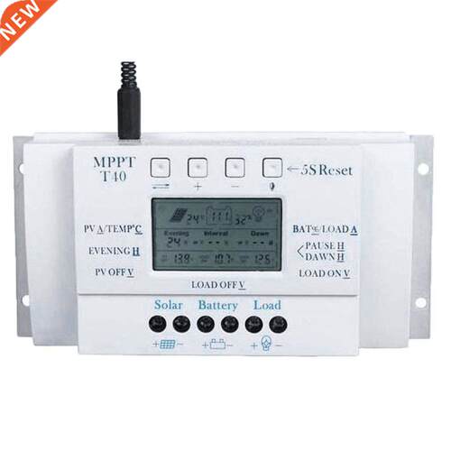 Panel Regulator Charge Controller LCD  Timer 40A 12V / 24V