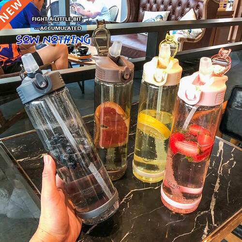 500-800ml Water Bottle With Straw Outdoor Water Bottle Healt