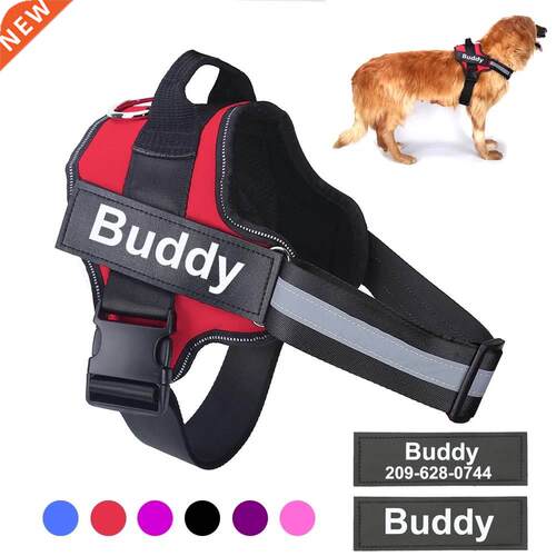 Dog Harness No Pull Reflective Breathable Pet Harness With N
