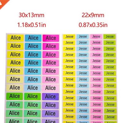 Rainbow Color Name Stickers Custom Girls Multicolor Waterpro