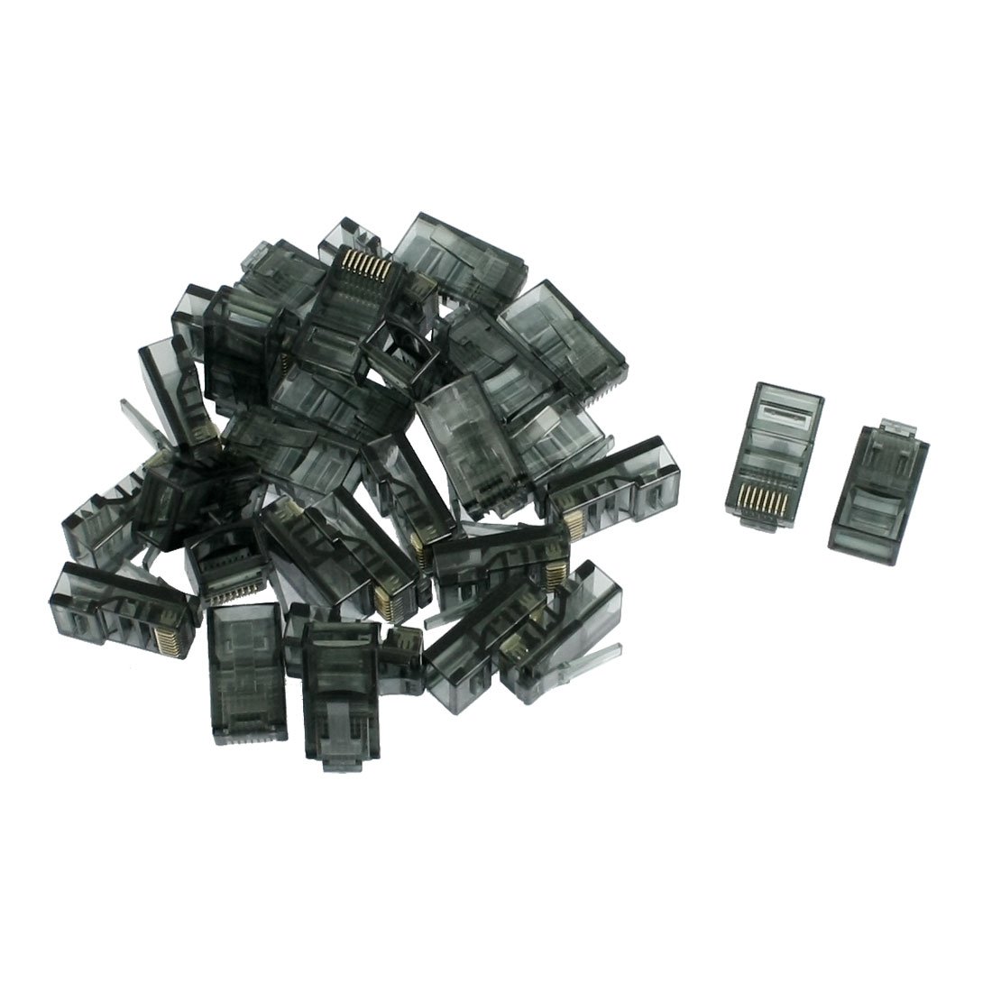30 Pcs Housing 8P8C Cat5 CatE Modular Cable Plug RJ45 Connec