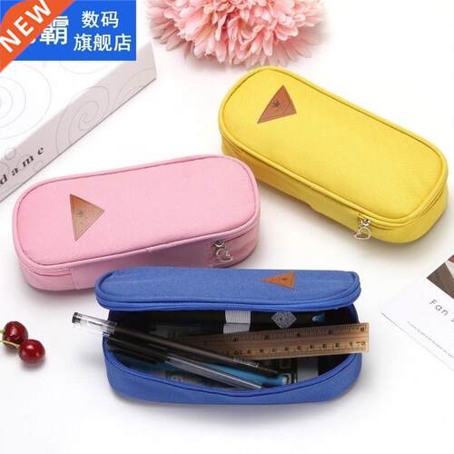 Large Capacity Pen Pencil Case Fold Canvas Stationery Storag