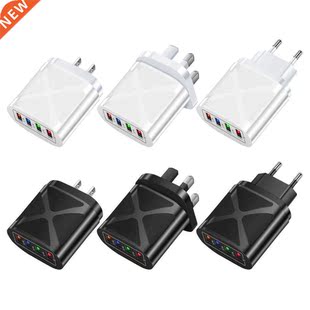 Mobile Phone Charger Fast Charging Adapter 4 USB Charger Por