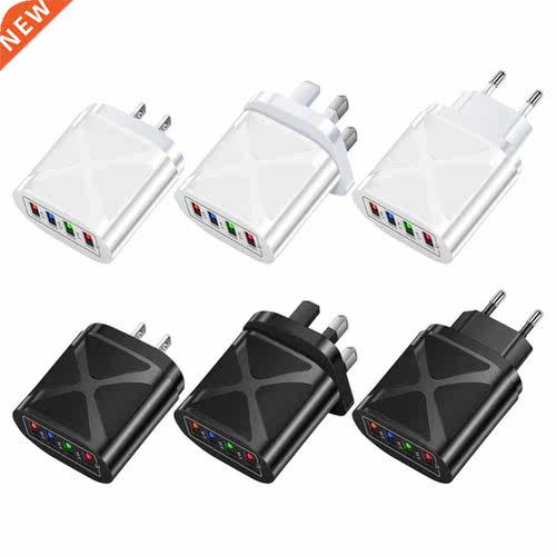 Mobile Phone Charger Fast Charging Adapter 4 USB Charger Por
