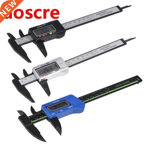 Plastic Black Silver Blue Optional Digital Caliper with Extr