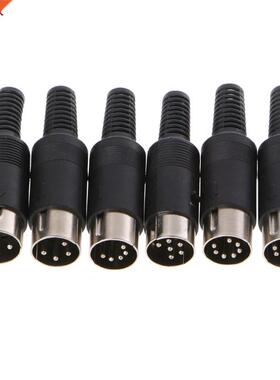 Male DIN Plug Socket Connector 3/4/5/6/7/8 PIN Chassis Cable