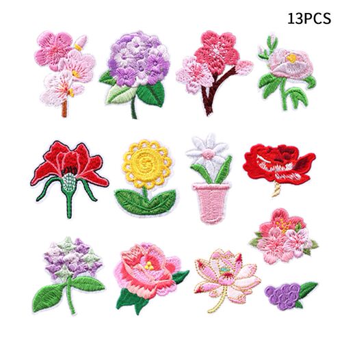 T-Shirt Embroidered Patches Jacket Sticker Iron Sew On Flowe