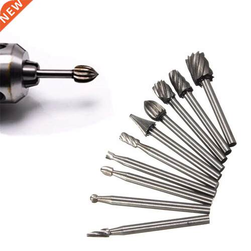 6/10pcs HSS Titanium Dremel Routing Wood Rotary Milling Rota