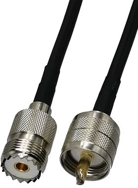 1pcs RG58 UHF PL259 Male Plug to UHF SO239 Female Jack RF Co