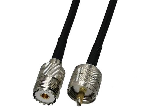 1pcs RG58 UHF PL259 Male Plug to UHF SO239 Female Jack RF Co