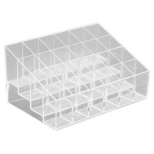 24 Lattice Transparent Lipstick Storage Box Makeup Display