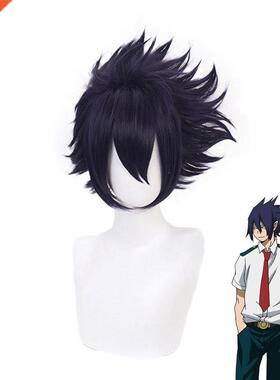 My Hero Academia Tamaki Amajiki Dark Blue Short Wig Cosplay