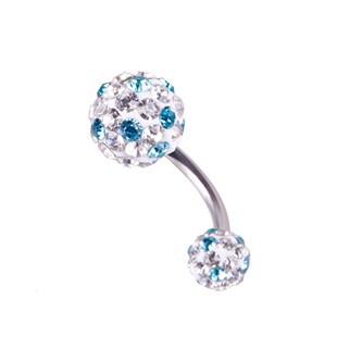 Pretty Crystal Rhinestone Ball Navel Belly Button Barbell Ri