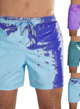 Men Color Changing Swim Trunks Men Swimming Shorts Men&#