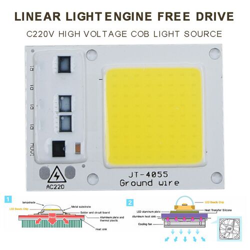 30W Mini Durable Aluminum AC 220V COB LED Chip High Quality