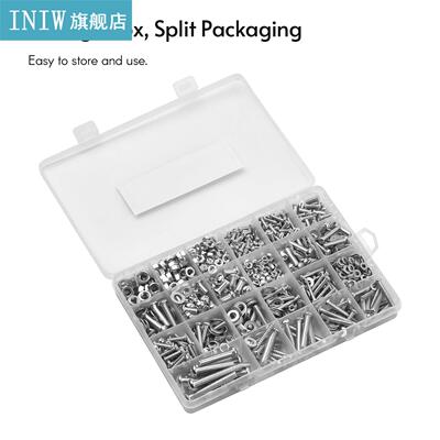 285PCS/970PCS Hardware Fastener Screws Assortment Kit Carbon