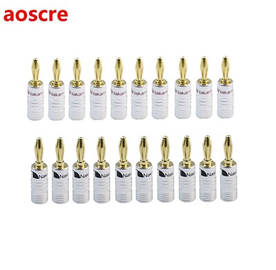 20PCS/set 4mm Nakamichi Banana Plug For Video Speaker Adapte