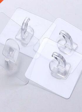 6Pcs Transparent Self Adhesive Hook Door Wall Strong Hangers