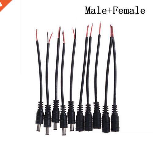 5/10pcs 12V DC Power Plug Male And Female DC Connector Cable