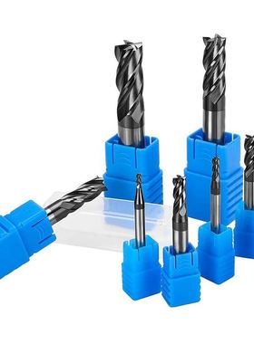 8 Pieces Of 4-Slot Tungsten Carbide Milling Cutter Set, Stra