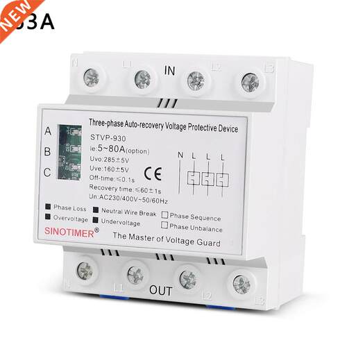 380V Three Phase Self Recovery Voltage Protectors Automatic