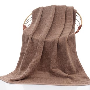 70*140cm Cotton Solid Bath Beach Towel For Adults Absorbent