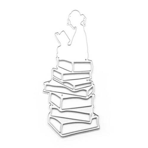 Book Girl Metal Cutting Dies Stencil Scrapbooking DIY Album