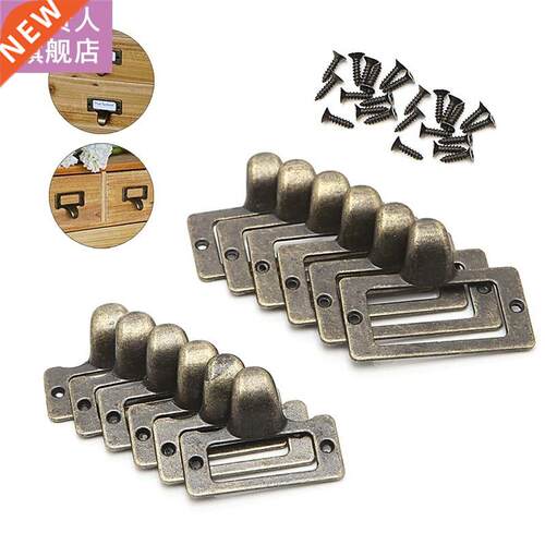 6PCS/SET Handle File Name Card Cabinet Label Hol Antique