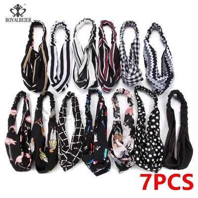 Wholesale 7PCS Twist Turban Sport Hairbands Head Band Wo Hai