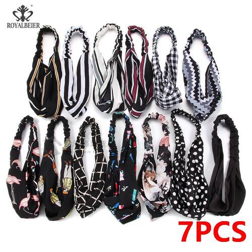 Wholesale 7PCS Twist Turban Sport Hairbands Head Band Wo Hai