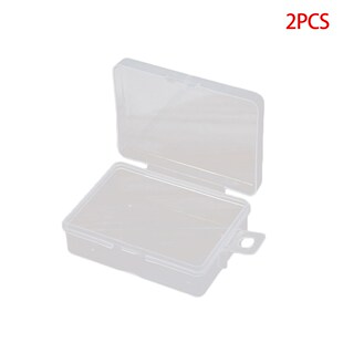 2 Pieces Portable Transparent Jewelry Box Mini Pills Parts N