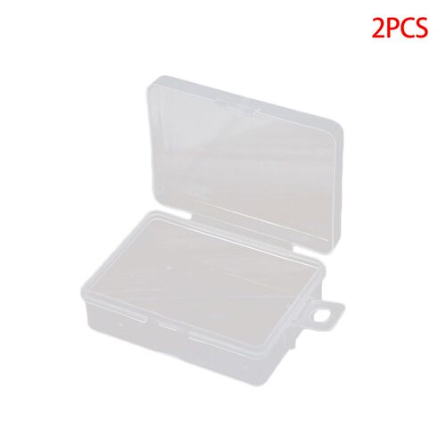 2 Pieces Portable Transparent Jewelry Box Mini Pills Parts N
